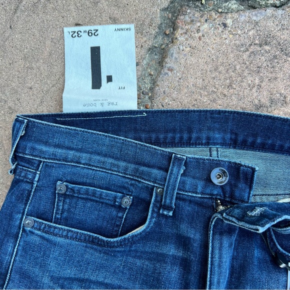 Rag & Bone Fit 1 Skinny Jeans in Marauder - Picture 9 of 11